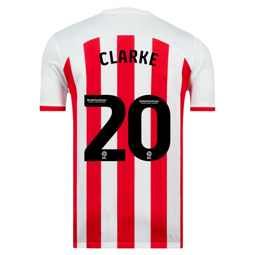 Niño Camiseta Jack Clarke #20 Blanco 1ª Equipación 2023/24 La Camisa Argentina