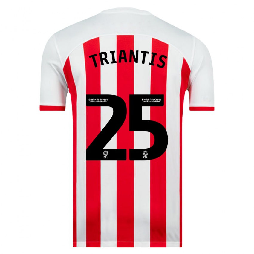 Niño Camiseta Nectarios Triantis #25 Blanco 1ª Equipación 2023/24 La Camisa Argentina