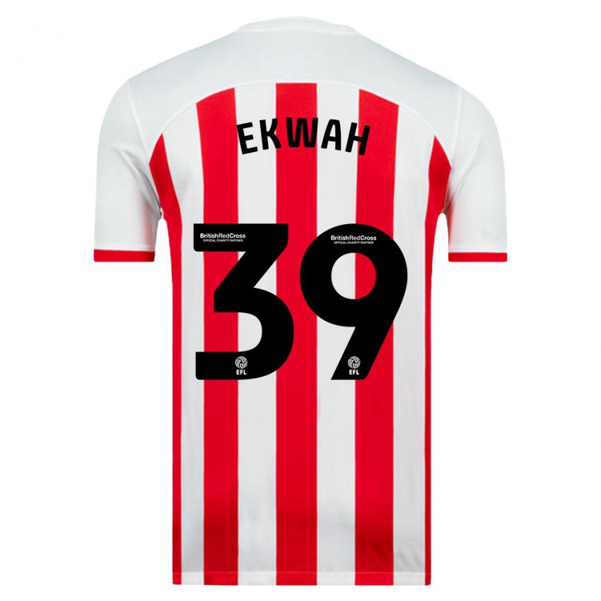 Niño Camiseta Pierre Ekwah #39 Blanco 1ª Equipación 2023/24 La Camisa Argentina