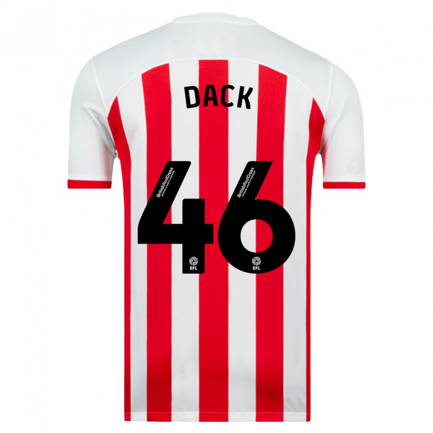 Niño Camiseta Bradley Dack #46 Blanco 1ª Equipación 2023/24 La Camisa Argentina