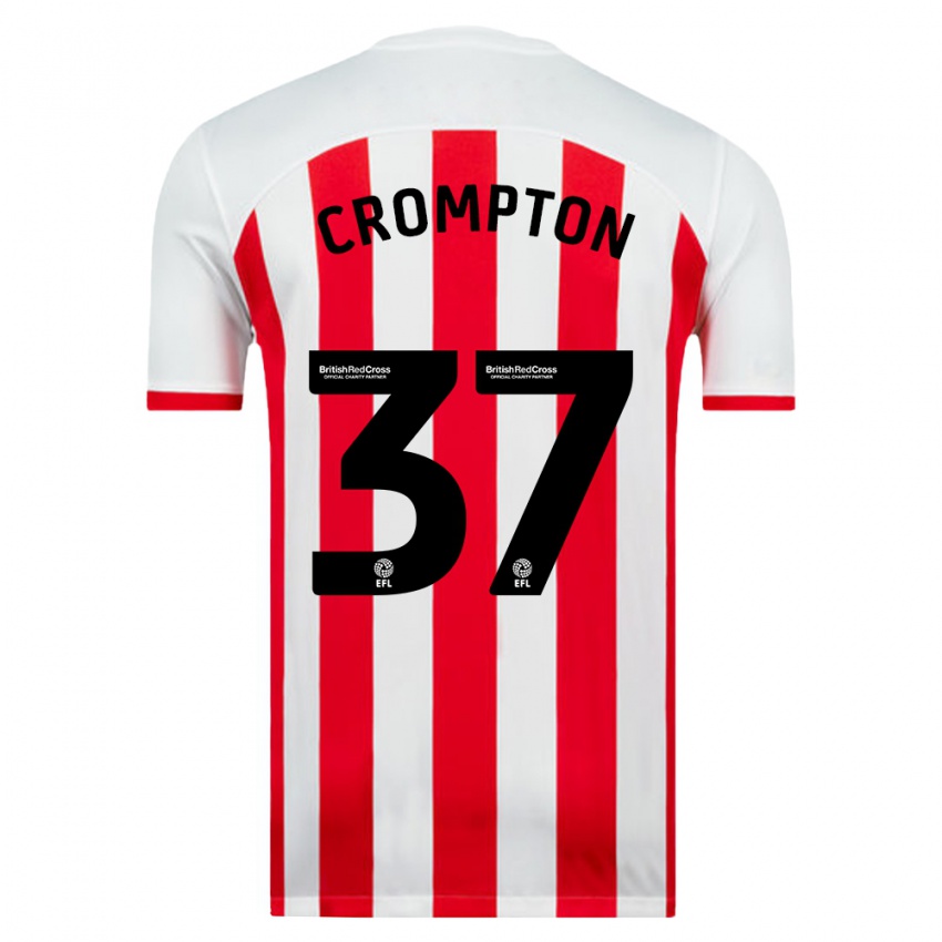 Niño Camiseta Ben Crompton #37 Blanco 1ª Equipación 2023/24 La Camisa Argentina