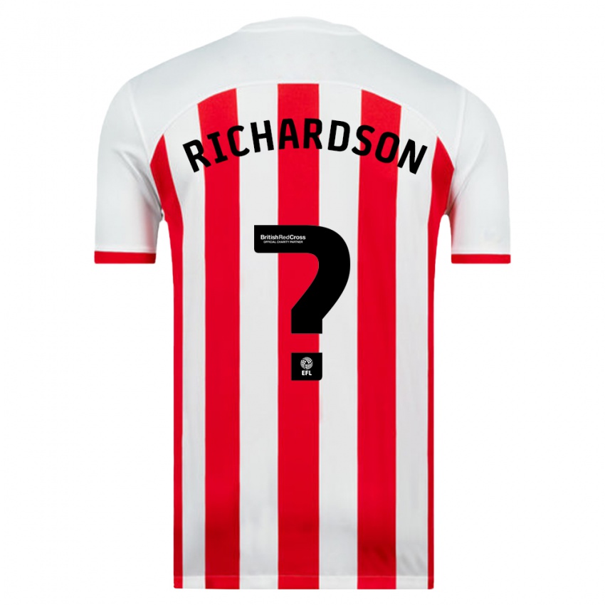 Niño Camiseta Adam Richardson #0 Blanco 1ª Equipación 2023/24 La Camisa Argentina