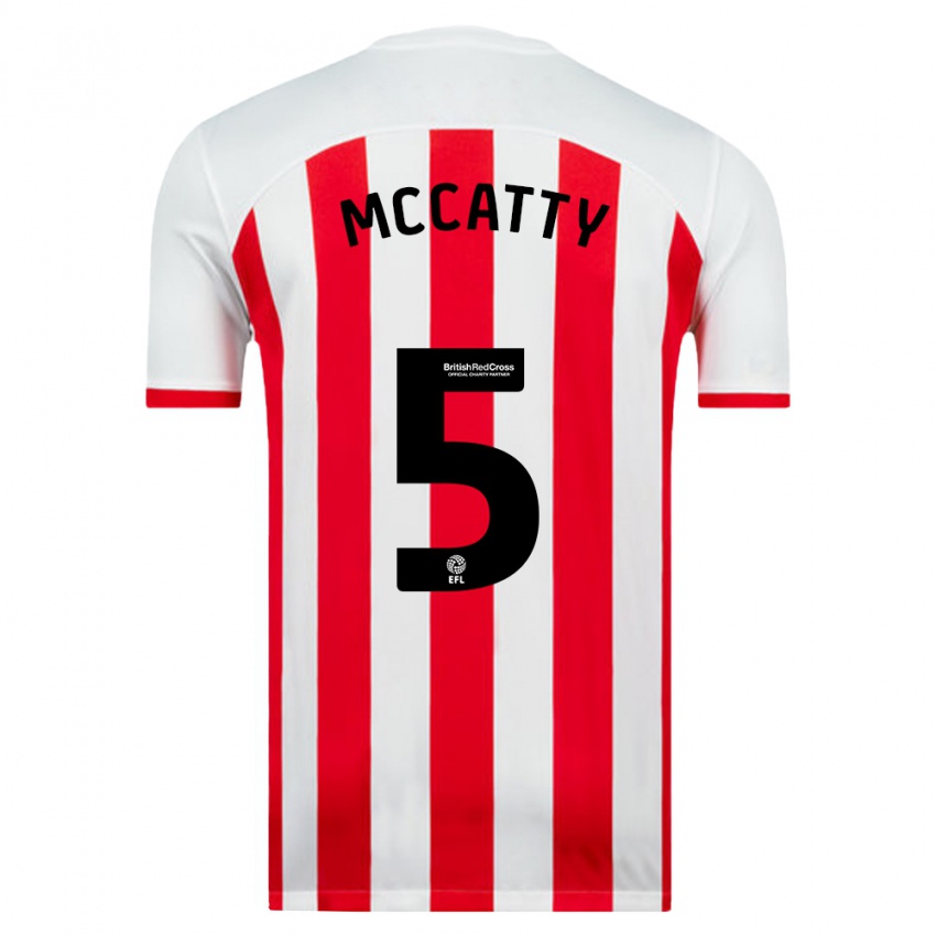 Niño Camiseta Grace Mccatty #5 Blanco 1ª Equipación 2023/24 La Camisa Argentina