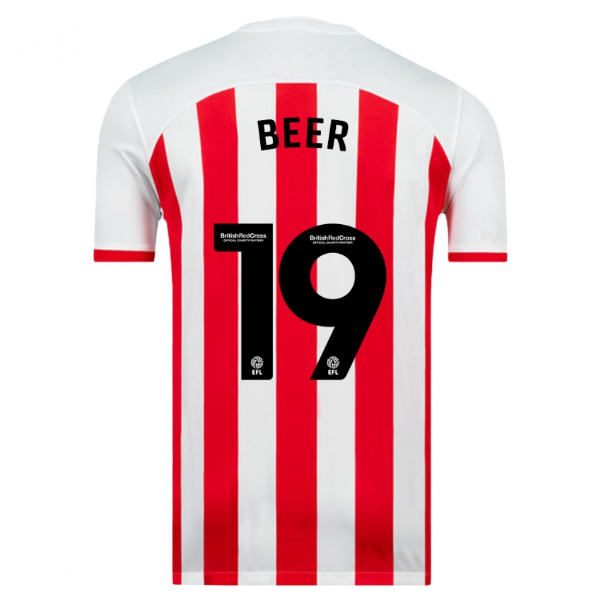 Niño Camiseta Megan Beer #19 Blanco 1ª Equipación 2023/24 La Camisa Argentina