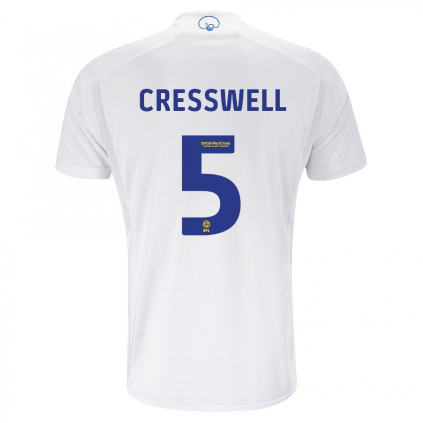 Niño Camiseta Charlie Cresswell #5 Blanco 1ª Equipación 2023/24 La Camisa Argentina