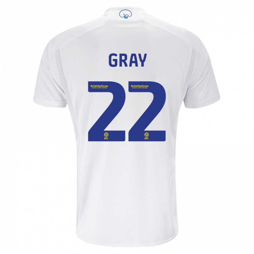 Niño Camiseta Archie Gray #22 Blanco 1ª Equipación 2023/24 La Camisa Argentina