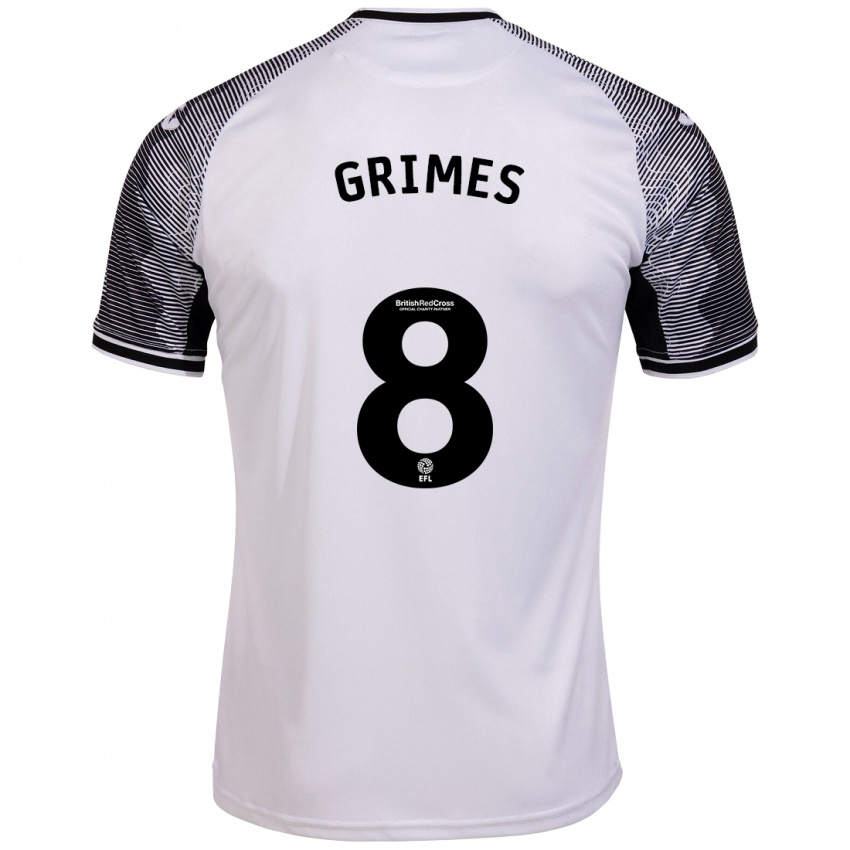 Niño Camiseta Matt Grimes #8 Blanco 1ª Equipación 2023/24 La Camisa Argentina