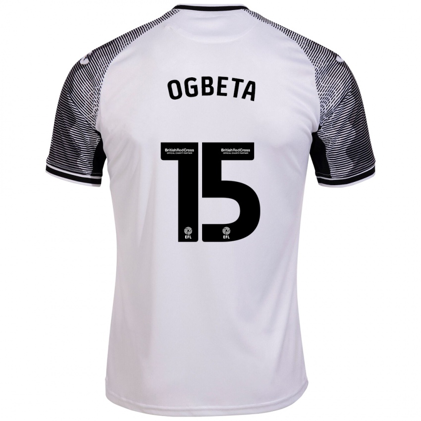 Niño Camiseta Nathanael Ogbeta #15 Blanco 1ª Equipación 2023/24 La Camisa Argentina