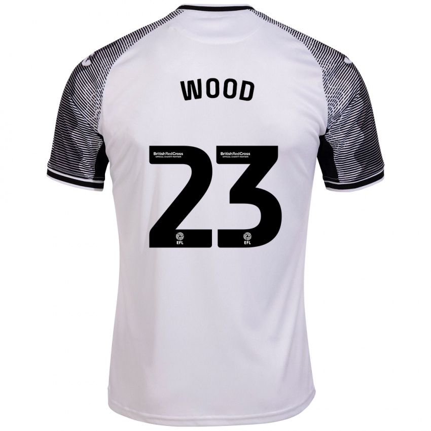 Niño Camiseta Nathan Wood #23 Blanco 1ª Equipación 2023/24 La Camisa Argentina