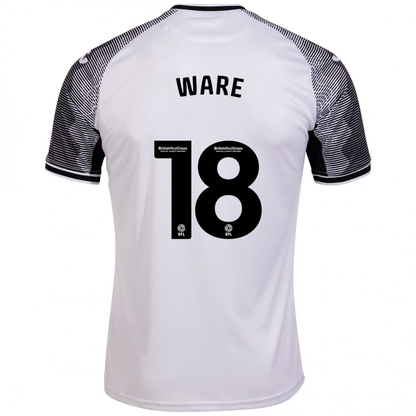 Niño Camiseta Phoebe Ware #18 Blanco 1ª Equipación 2023/24 La Camisa Argentina