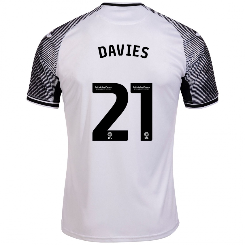 Niño Camiseta Laura Davies #21 Blanco 1ª Equipación 2023/24 La Camisa Argentina