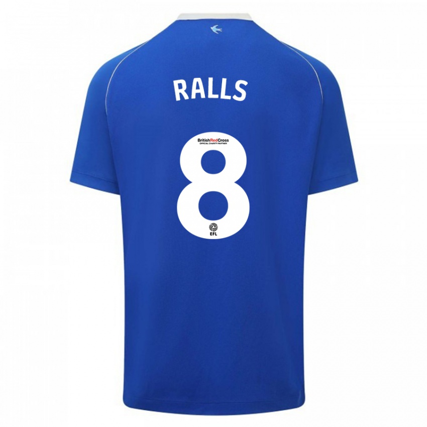 Niño Camiseta Joe Ralls #8 Azul 1ª Equipación 2023/24 La Camisa Argentina