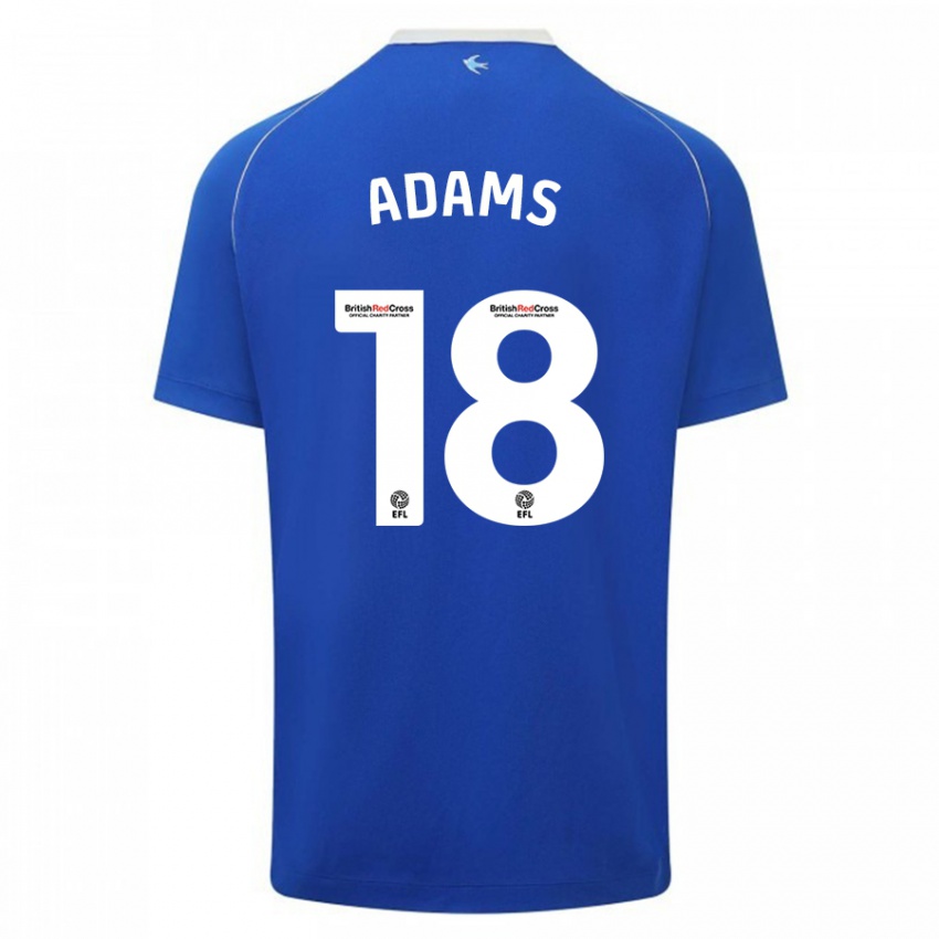 Niño Camiseta Ebou Adams #18 Azul 1ª Equipación 2023/24 La Camisa Argentina