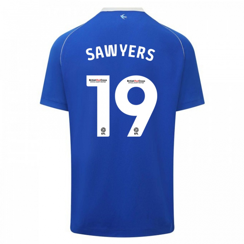 Niño Camiseta Romaine Sawyers #19 Azul 1ª Equipación 2023/24 La Camisa Argentina