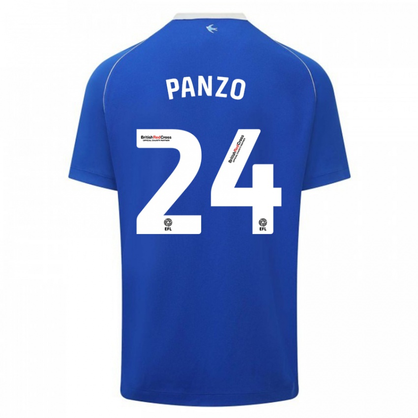 Niño Camiseta Jonathan Panzo #24 Azul 1ª Equipación 2023/24 La Camisa Argentina