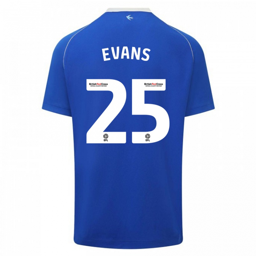 Niño Camiseta Kieron Evans #25 Azul 1ª Equipación 2023/24 La Camisa Argentina