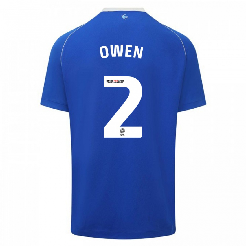 Niño Camiseta Lisa Owen #2 Azul 1ª Equipación 2023/24 La Camisa Argentina