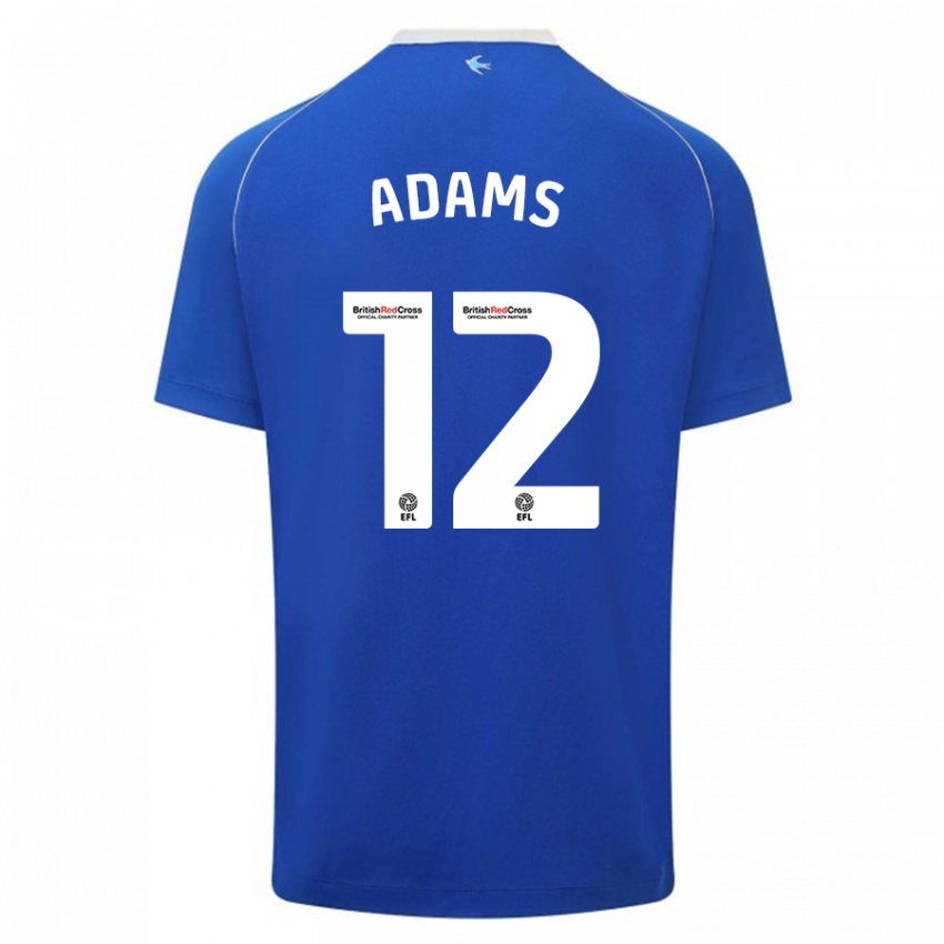 Niño Camiseta Kelly Adams #12 Azul 1ª Equipación 2023/24 La Camisa Argentina