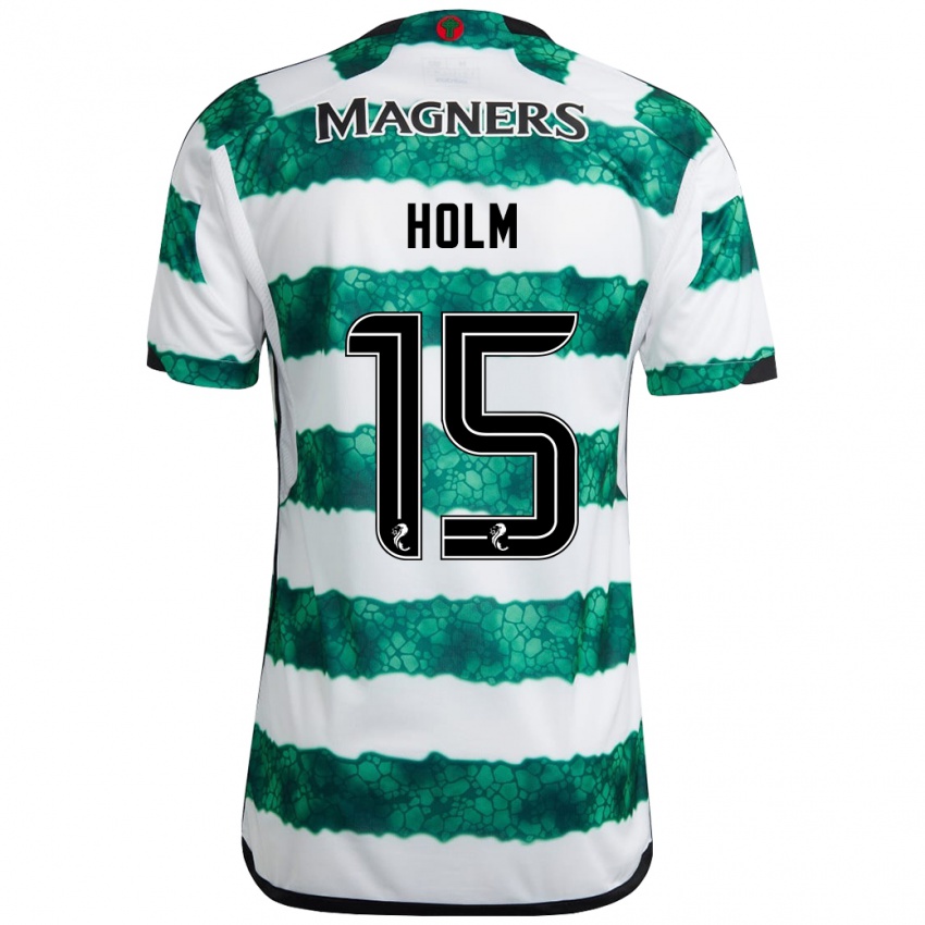 Niño Camiseta Odin Thiago Holm #15 Verde 1ª Equipación 2023/24 La Camisa Argentina