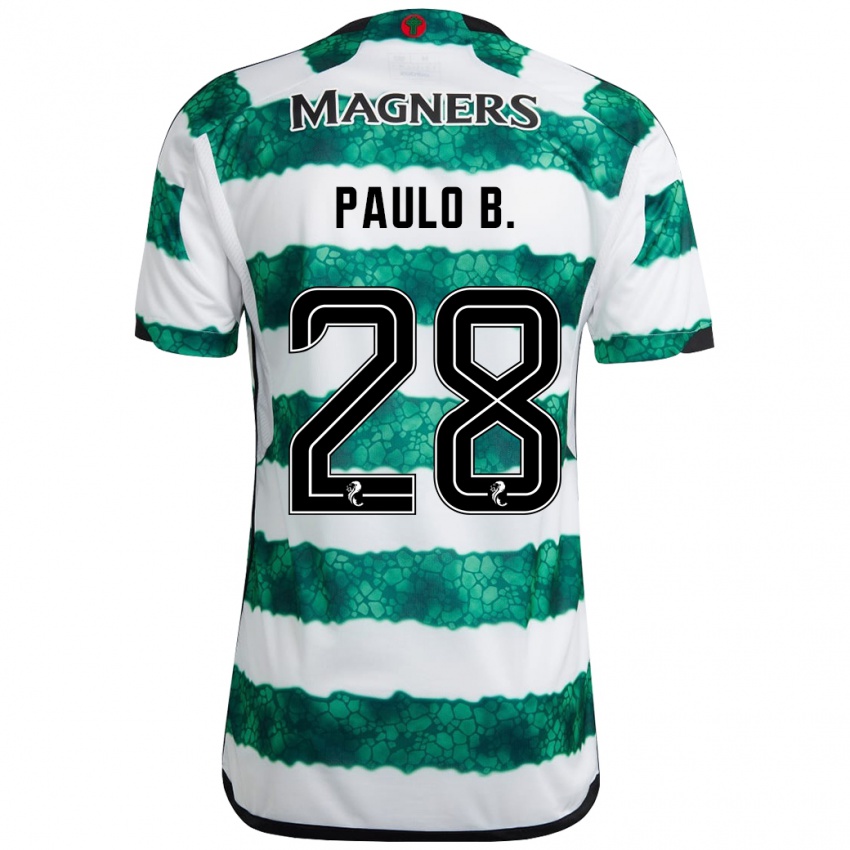 Niño Camiseta Paulo Bernardo #28 Verde 1ª Equipación 2023/24 La Camisa Argentina