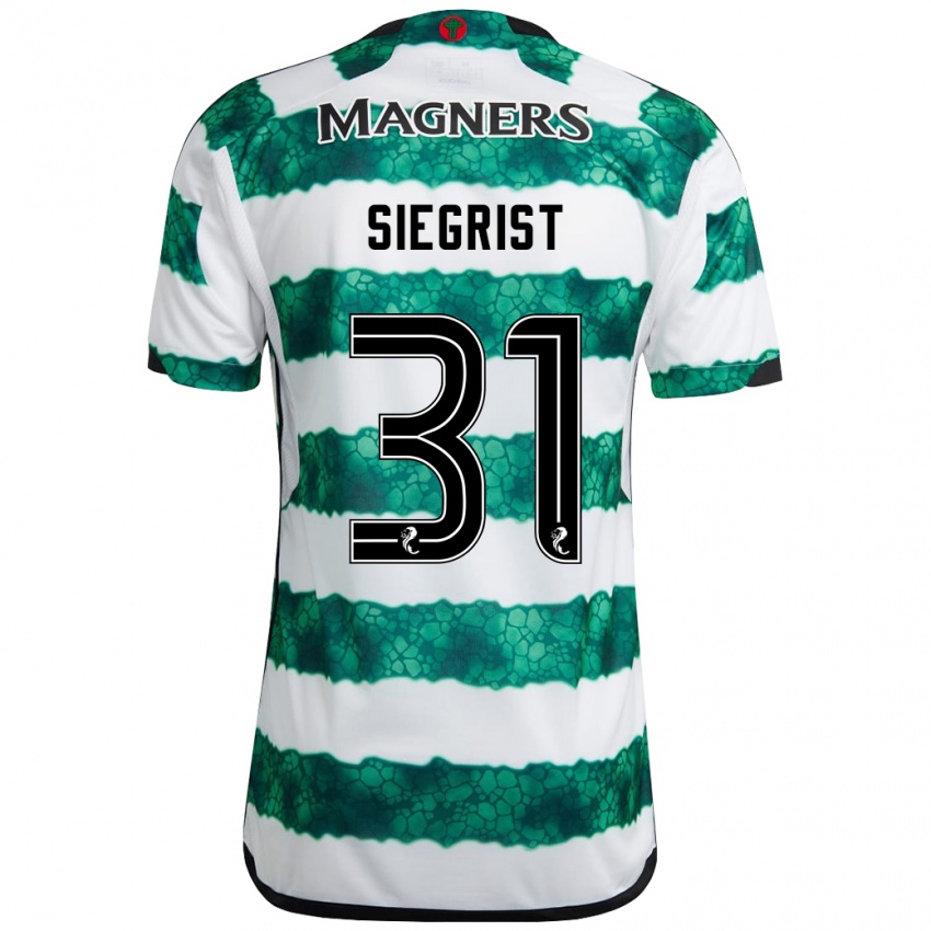 Niño Camiseta Benjamin Siegrist #31 Verde 1ª Equipación 2023/24 La Camisa Argentina