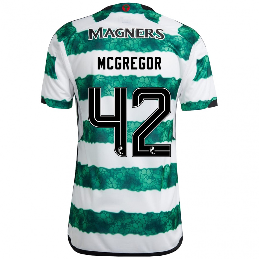 Niño Camiseta Callum Mcgregor #42 Verde 1ª Equipación 2023/24 La Camisa Argentina