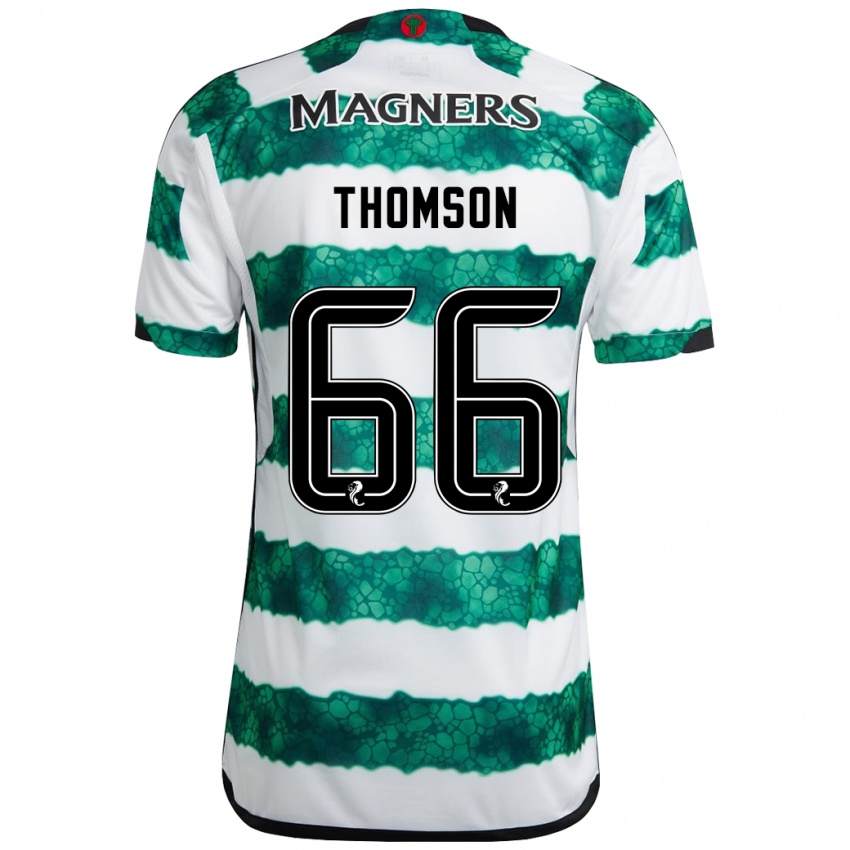 Niño Camiseta Corey Thomson #66 Verde 1ª Equipación 2023/24 La Camisa Argentina