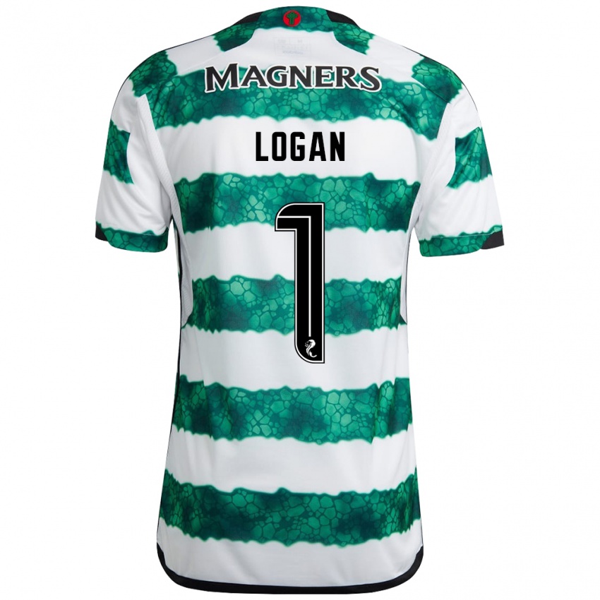 Niño Camiseta Chloe Logan #1 Verde 1ª Equipación 2023/24 La Camisa Argentina