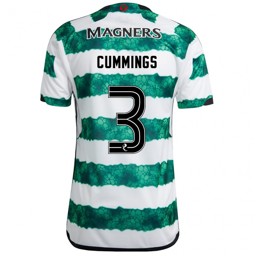 Niño Camiseta Sydney Cummings #3 Verde 1ª Equipación 2023/24 La Camisa Argentina