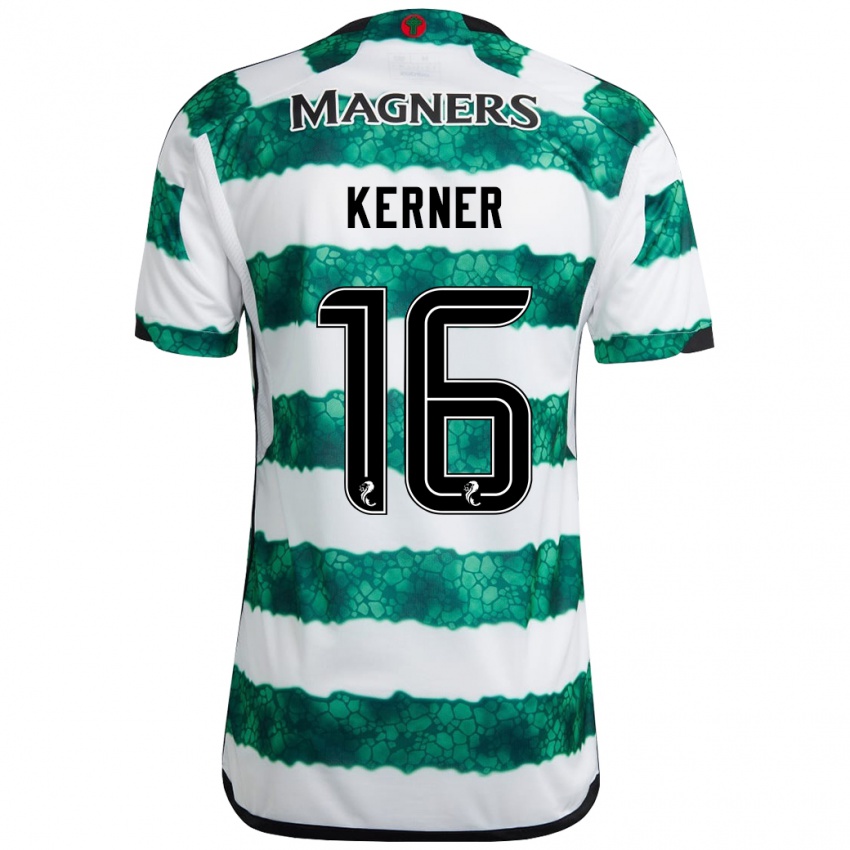 Niño Camiseta Hana Kerner #16 Verde 1ª Equipación 2023/24 La Camisa Argentina