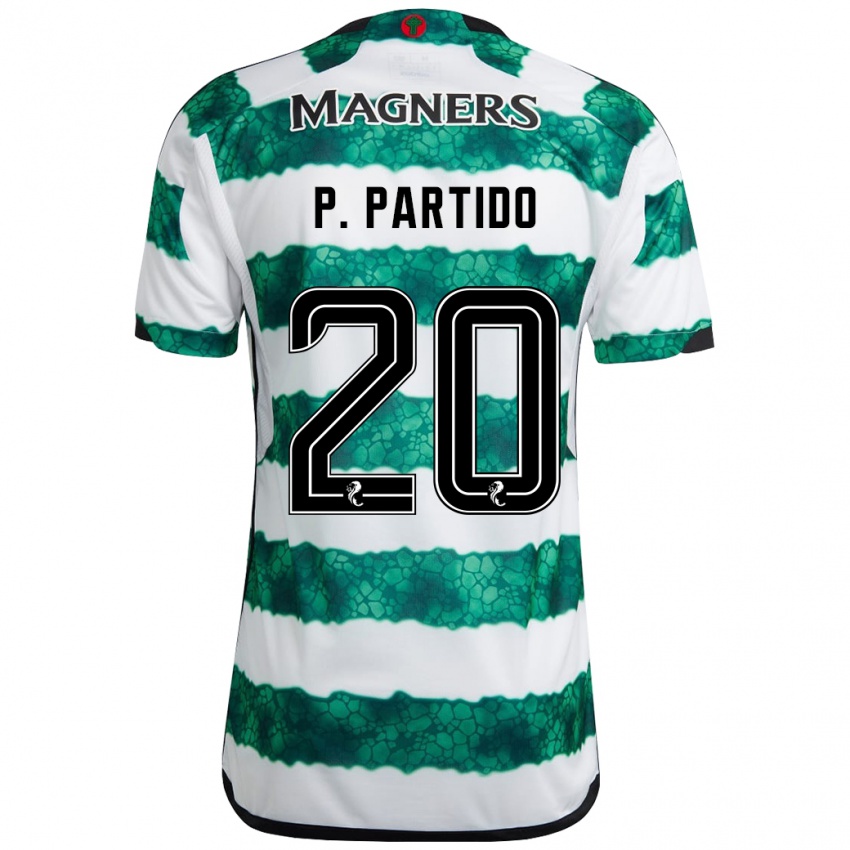 Niño Camiseta Paula Partido #20 Verde 1ª Equipación 2023/24 La Camisa Argentina