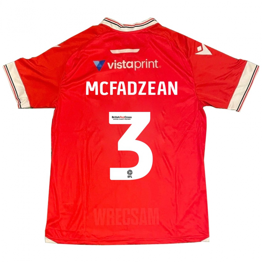 Niño Camiseta Callum Mcfadzean #3 Rojo 1ª Equipación 2023/24 La Camisa Argentina