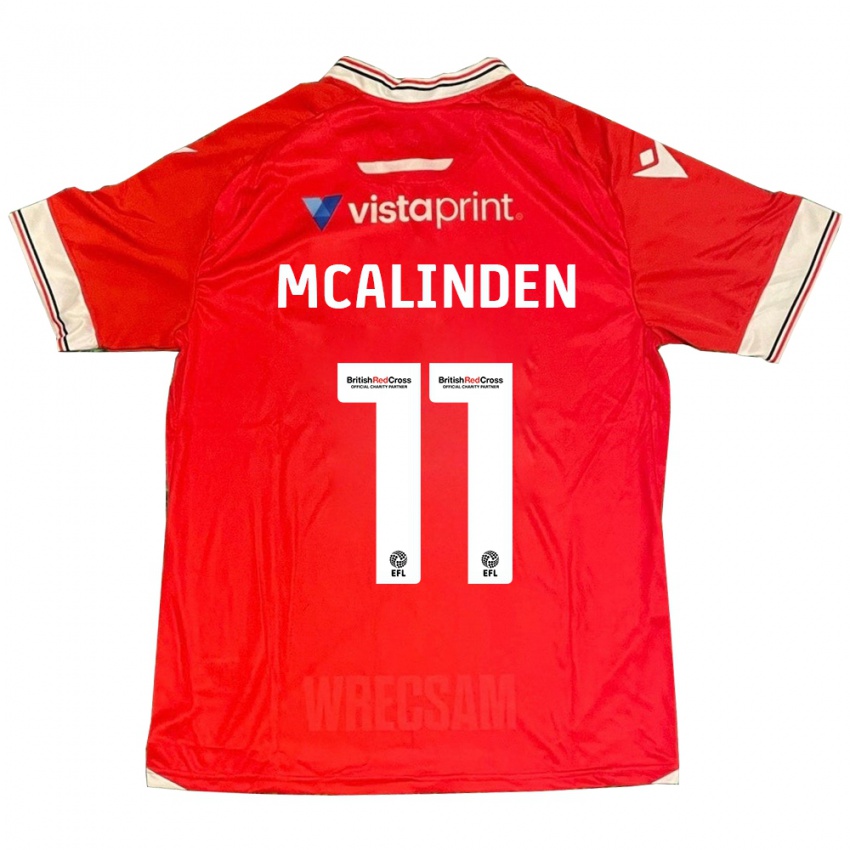 Niño Camiseta Liam Mcalinden #11 Rojo 1ª Equipación 2023/24 La Camisa Argentina