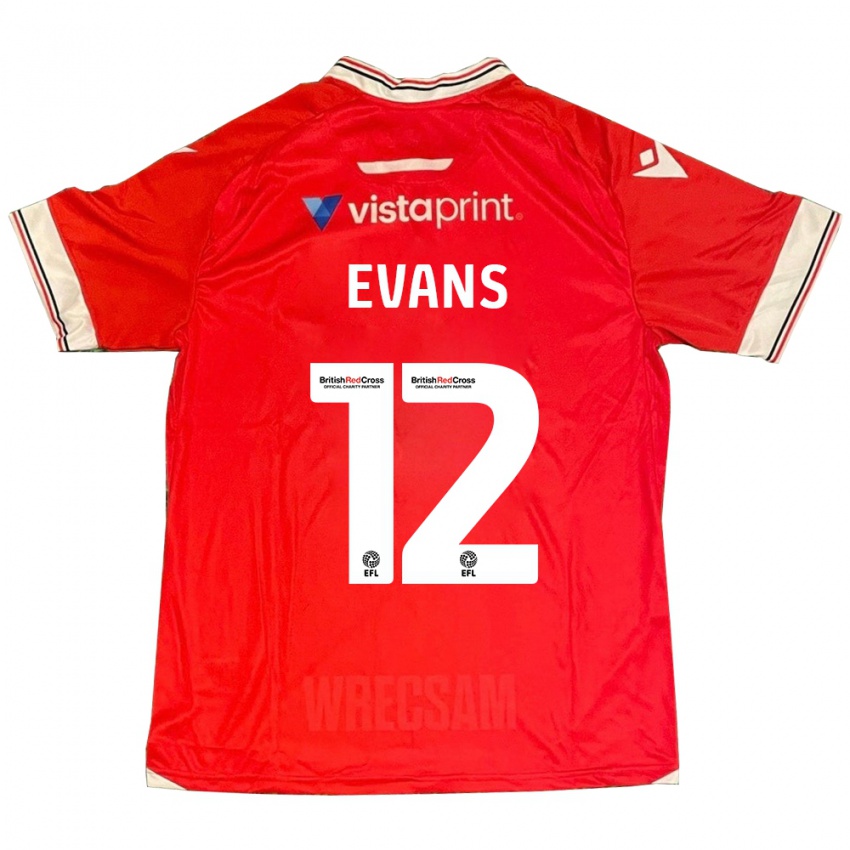 Niño Camiseta George Evans #12 Rojo 1ª Equipación 2023/24 La Camisa Argentina