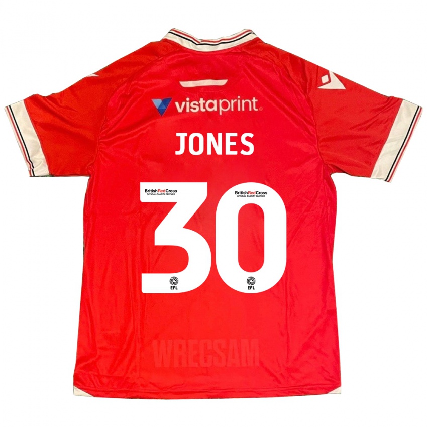 Niño Camiseta James Jones #30 Rojo 1ª Equipación 2023/24 La Camisa Argentina