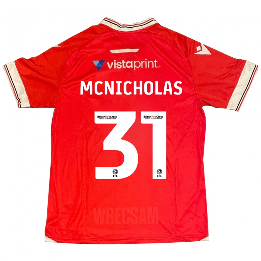 Niño Camiseta Luke Mcnicholas #31 Rojo 1ª Equipación 2023/24 La Camisa Argentina