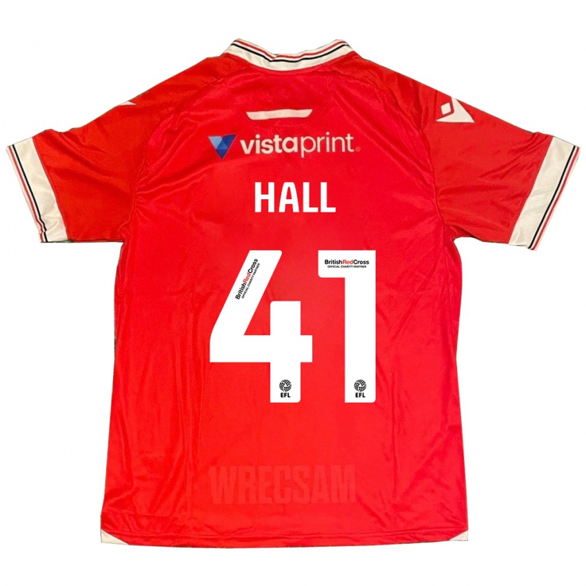 Niño Camiseta Liam Hall #41 Rojo 1ª Equipación 2023/24 La Camisa Argentina