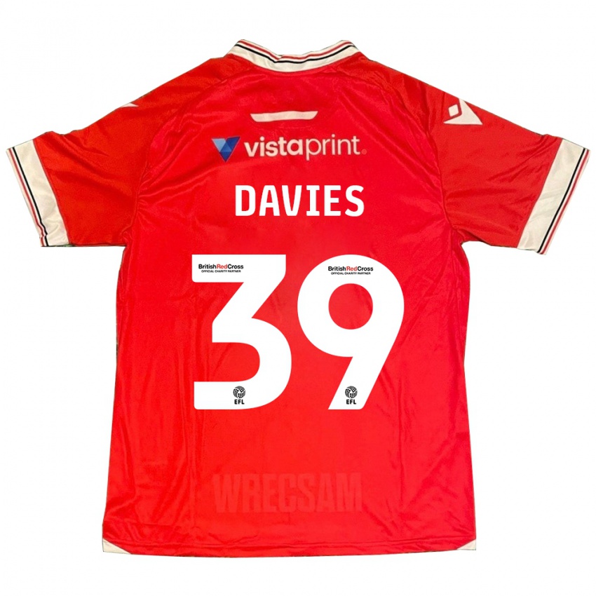 Niño Camiseta Daniel Davies #39 Rojo 1ª Equipación 2023/24 La Camisa Argentina