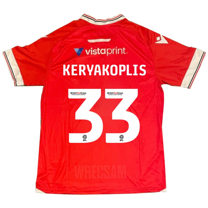 Niño Camiseta Hannah Keryakoplis #33 Rojo 1ª Equipación 2023/24 La Camisa Argentina