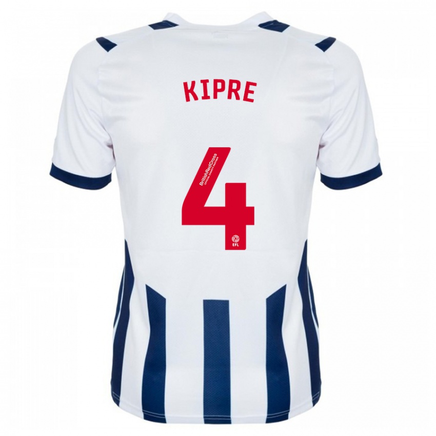 Niño Camiseta Cédric Kipré #4 Blanco 1ª Equipación 2023/24 La Camisa Argentina