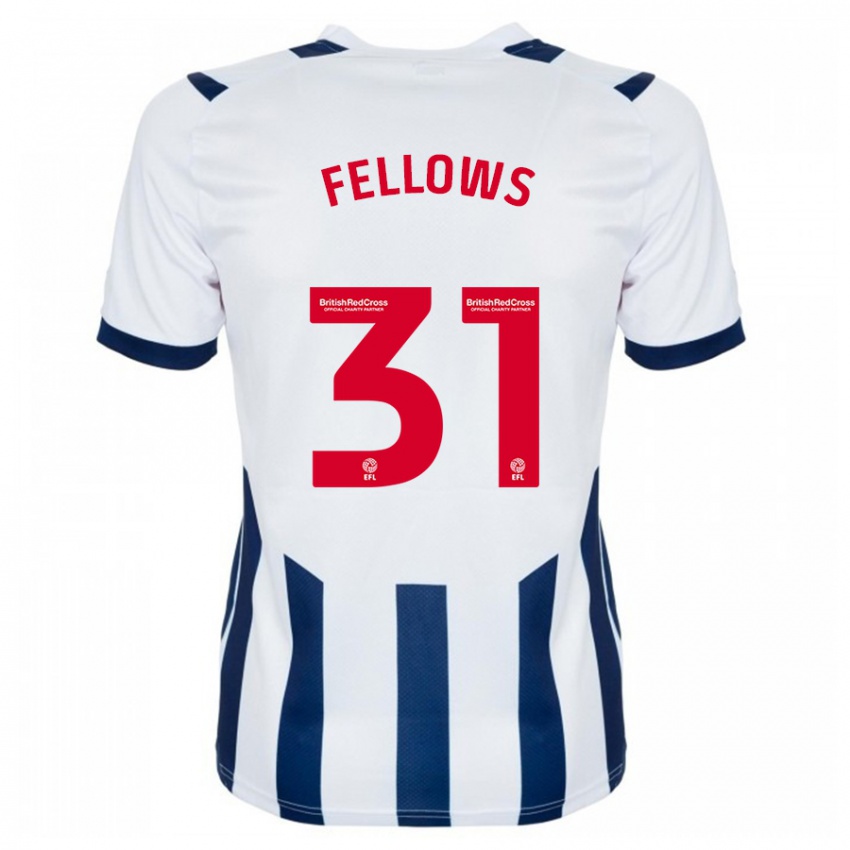 Niño Camiseta Tom Fellows #31 Blanco 1ª Equipación 2023/24 La Camisa Argentina