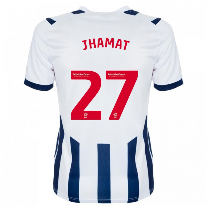 Niño Camiseta Simran Jhamat #27 Blanco 1ª Equipación 2023/24 La Camisa Argentina