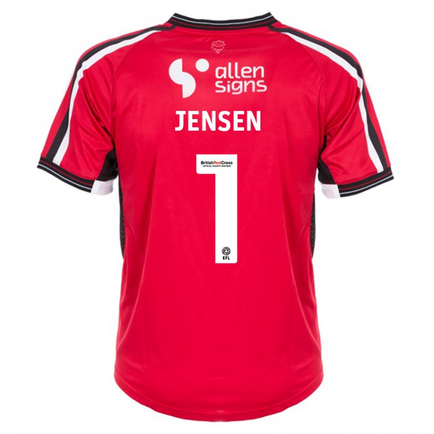 Niño Camiseta Lukas Jensen #1 Rojo 1ª Equipación 2023/24 La Camisa Argentina