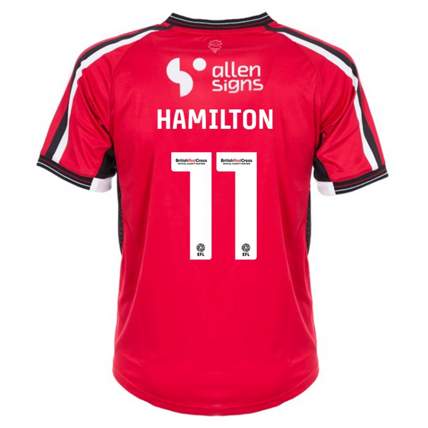 Niño Camiseta Ethan Hamilton #11 Rojo 1ª Equipación 2023/24 La Camisa Argentina