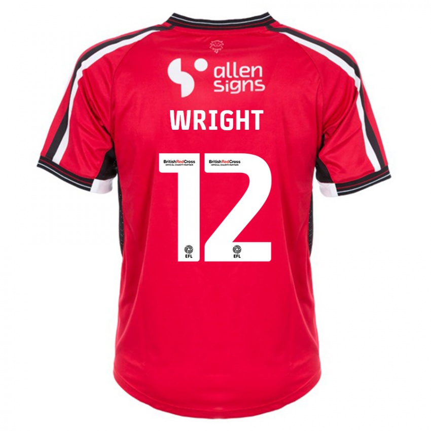 Niño Camiseta Jordan Wright #12 Rojo 1ª Equipación 2023/24 La Camisa Argentina