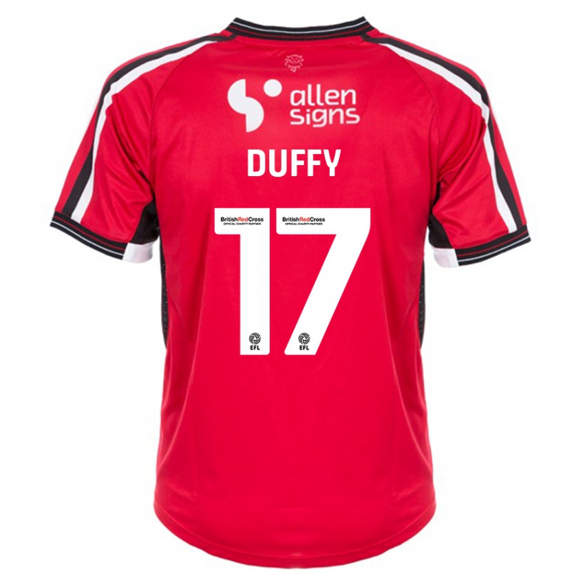 Niño Camiseta Dylan Duffy #17 Rojo 1ª Equipación 2023/24 La Camisa Argentina