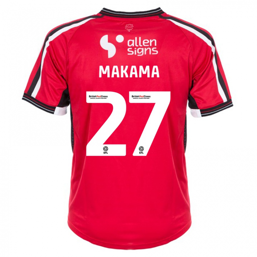 Niño Camiseta Jovon Makama #27 Rojo 1ª Equipación 2023/24 La Camisa Argentina