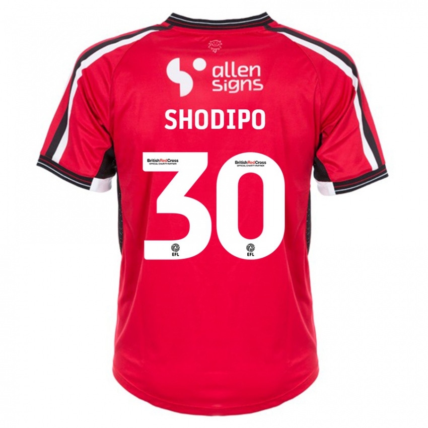 Niño Camiseta Olamide Shodipo #30 Rojo 1ª Equipación 2023/24 La Camisa Argentina