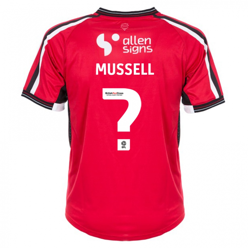 Niño Camiseta Theo Mussell #0 Rojo 1ª Equipación 2023/24 La Camisa Argentina