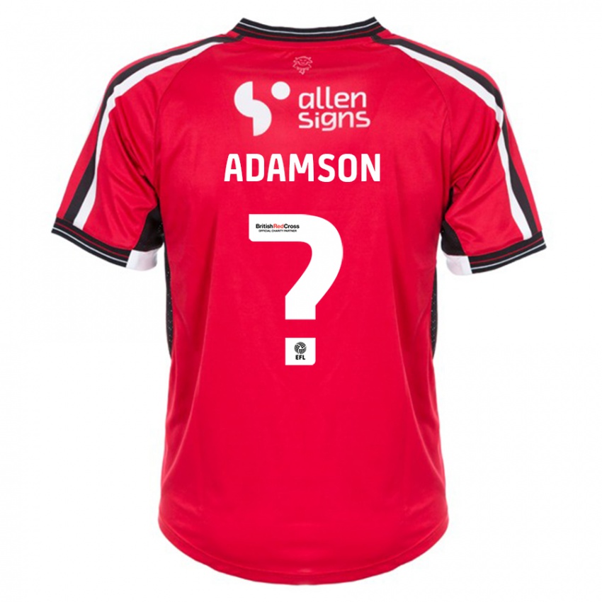 Niño Camiseta Bailey Adamson #0 Rojo 1ª Equipación 2023/24 La Camisa Argentina